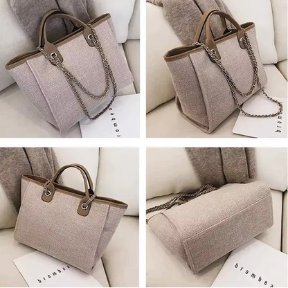 Vintage & Stijlvol: Dames tassen Handtas of Tote Schoudertas (gebroken wit)-5
